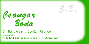 csongor bodo business card